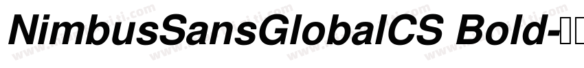 NimbusSansGlobalCS Bold字体转换